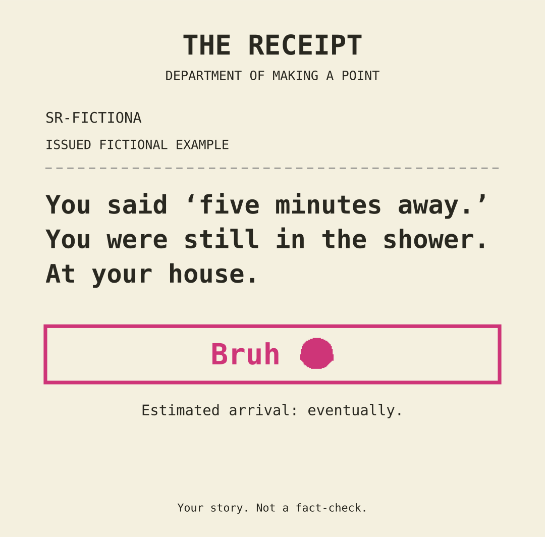 Grand Finale fictional entertainment receipt example